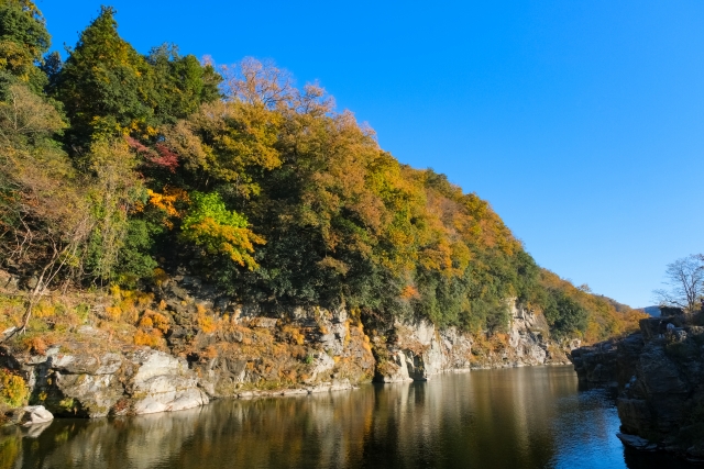 秋の長瀞渓谷・岩畳